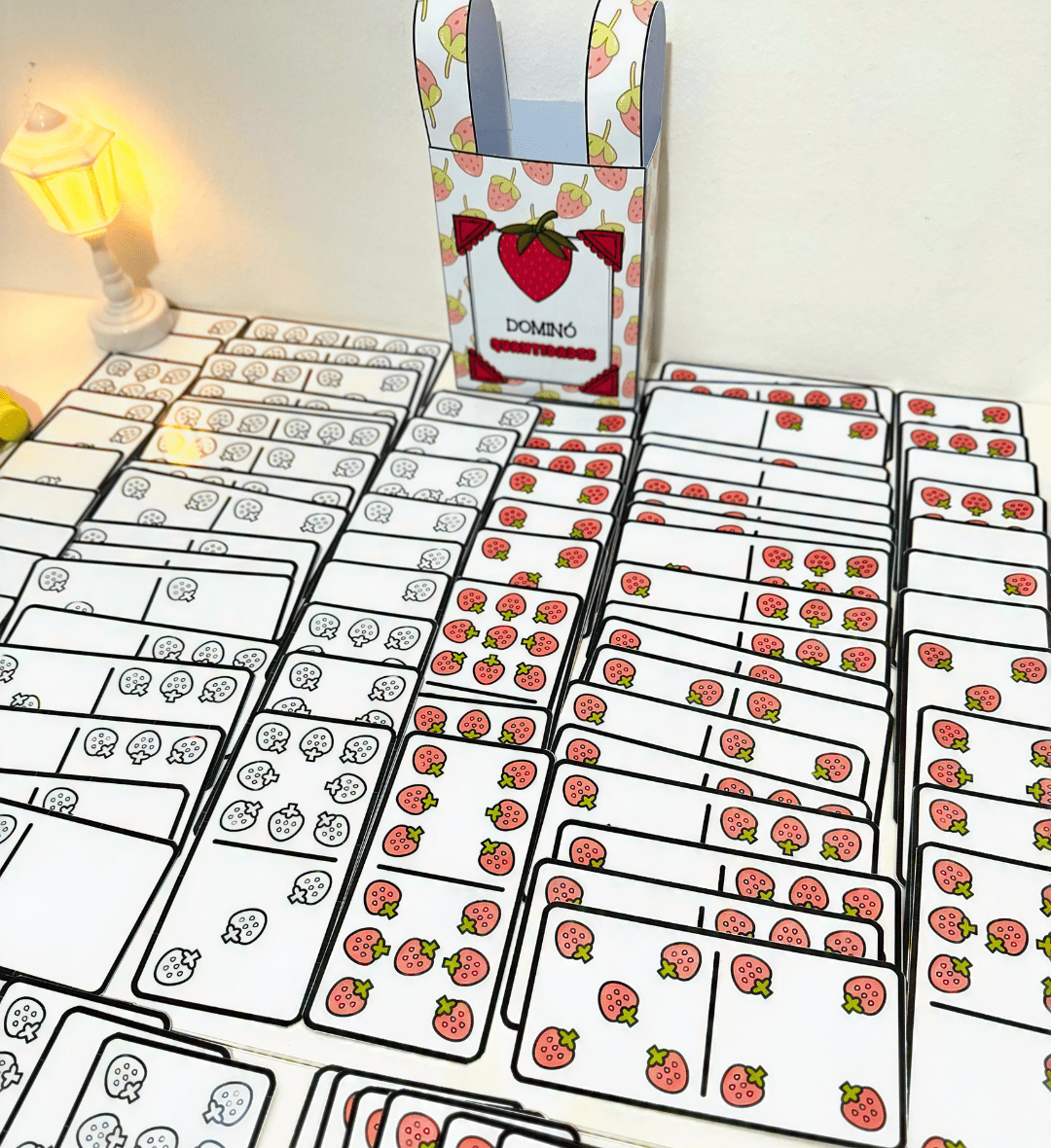 Dominó das Quantidades de Morango: Jogo para Imprimir — amostra 4: Para quem é indicado
