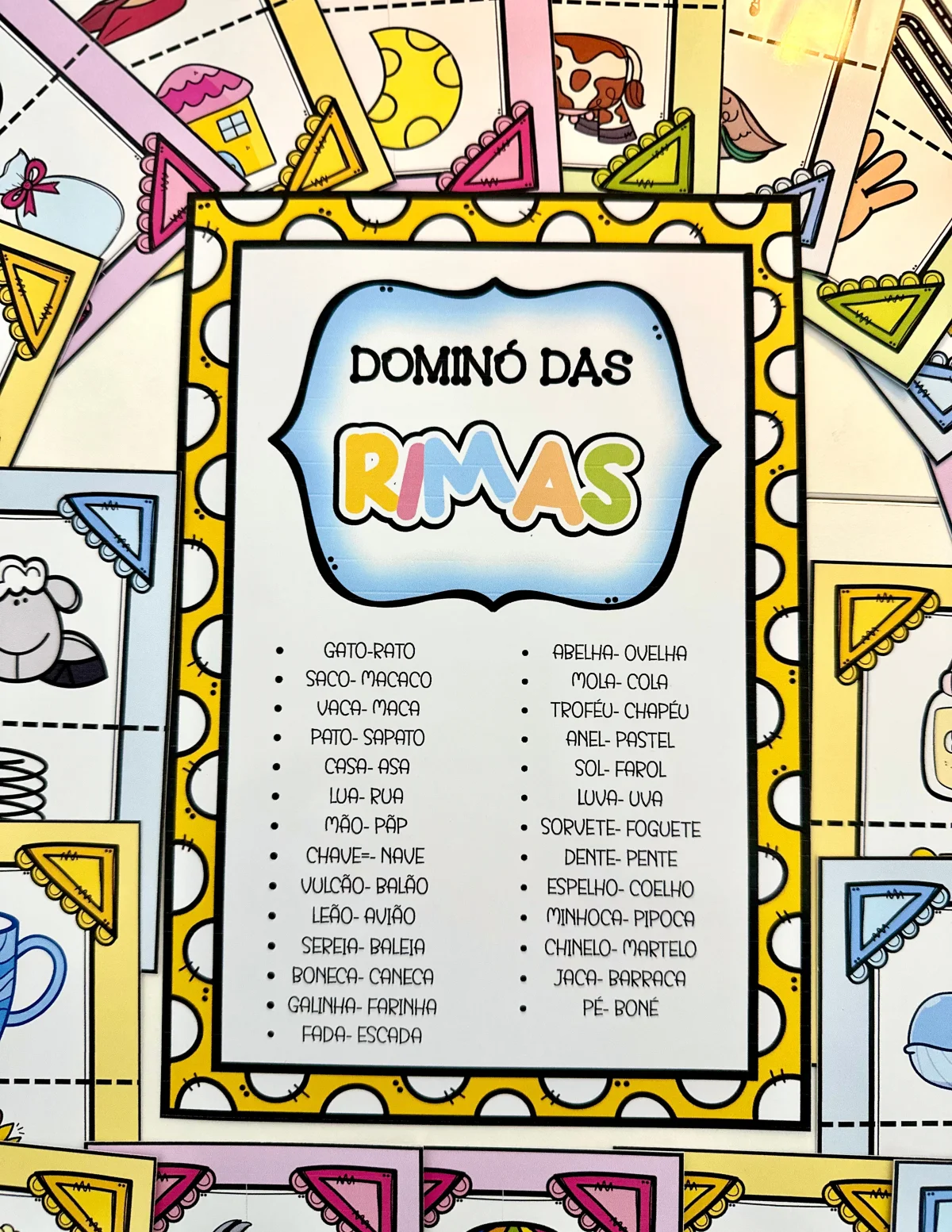 Dominó das Rimas – Atividades para Imprimir — amostra 7: Recurso pedagógico ideal para trabalhar habilidades importantes…