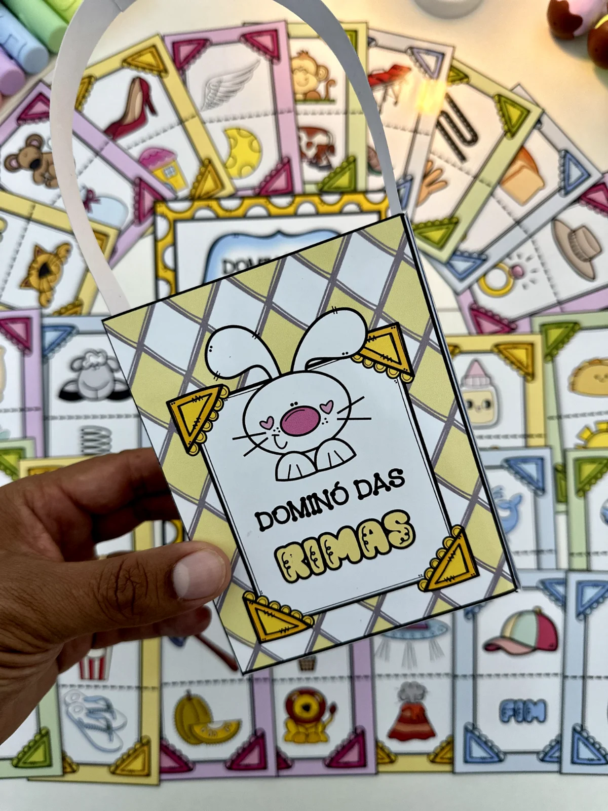 Dominó das Rimas para crianças em fase de alfabetização — amostra 1: Material Dominó das Rimas para trabalhar diversas…