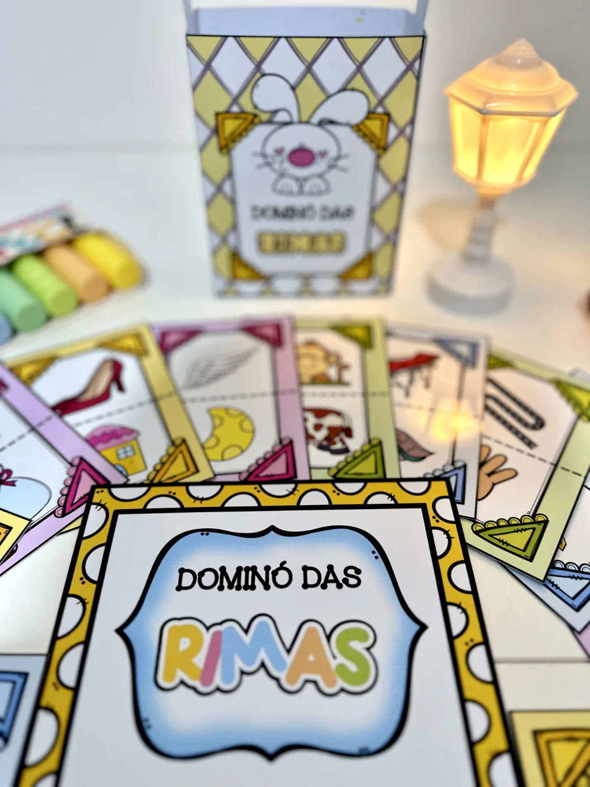 Dominó das Rimas para crianças em fase de alfabetização — amostra 3: Material Dominó das Rimas para trabalhar diversas…