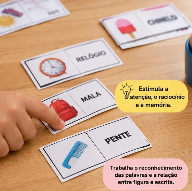 Dominó de Consciência Fonológica: Figura e Palavra PDF — amostra 3: Como trabalhar a consciência fonológica com o dominó?