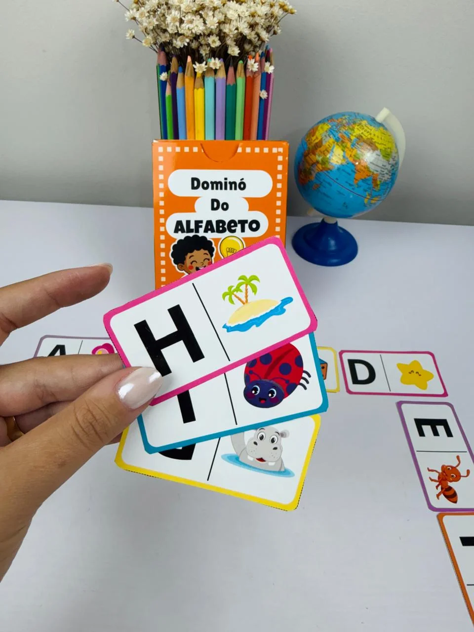 🔤🎲 DOMINÓ DO ALFABETO — APRENDER BRINCANDO FICA MAIS DIVERTIDO! — amostra 2: O Dominó do Alfabeto é um recurso lúdico e…