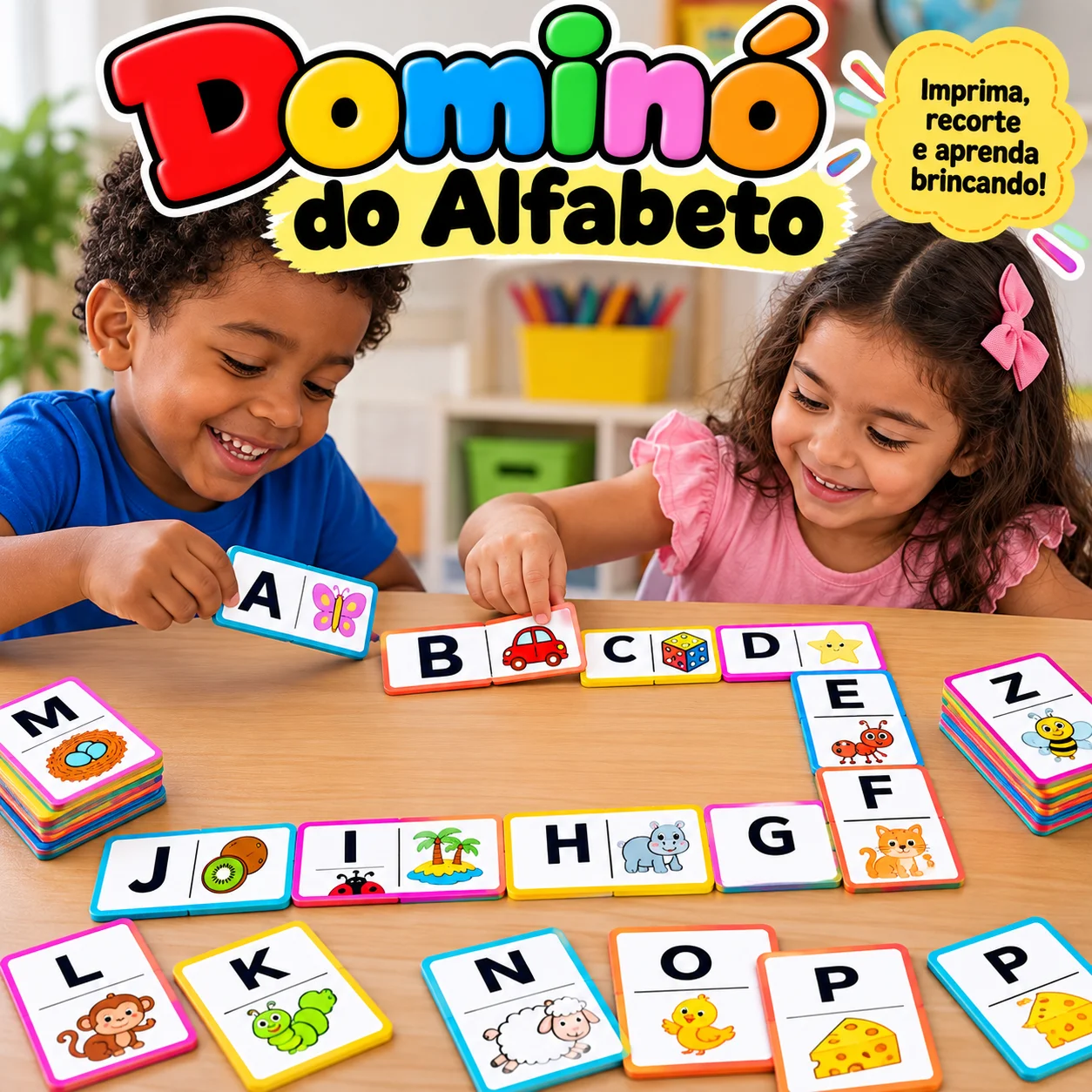 Dominó do Alfabeto em PDF para Imprimir – Jogo de Alfabetização — amostra 2: O que contém o Dominó do Alfabeto? Dominó do Alfabeto em PDF para Imprimir – Jogo de Alfabetização — amostra 2: O que contém o Dominó do Alfabeto?