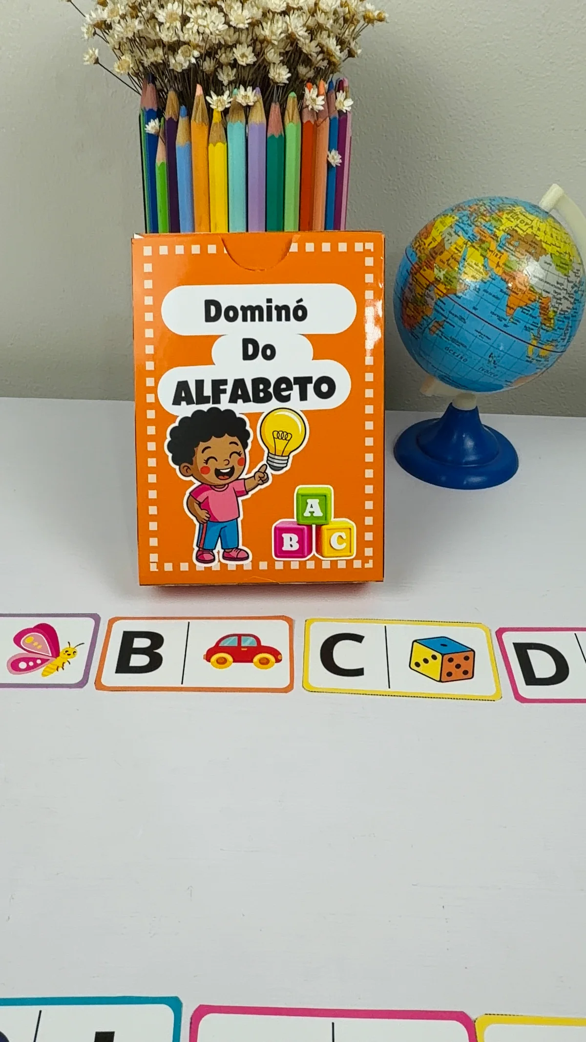 Dominó do Alfabeto Ilustrado | Jogo Pedagógico para Alfabetização PDF — amostra 1: O que você recebe: