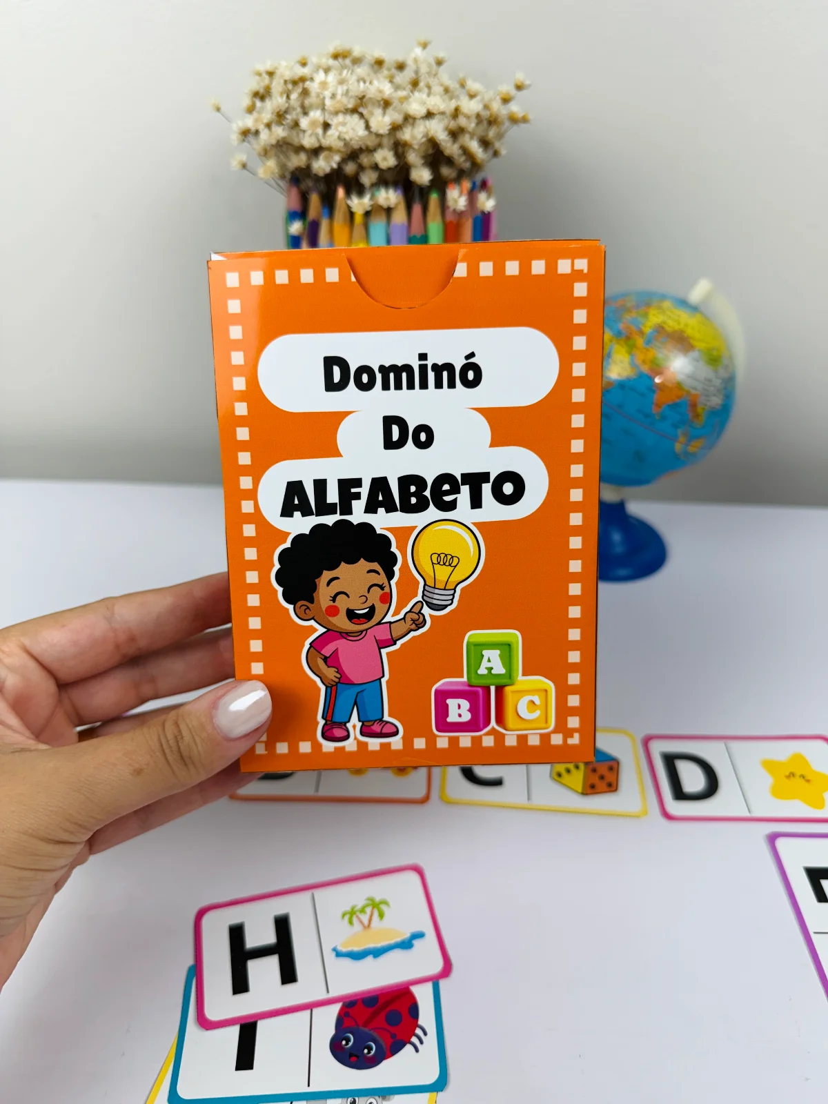 Dominó do Alfabeto Ilustrado | Jogo Pedagógico para Alfabetização PDF — amostra 6: Um recurso lúdico, colorido e ideal para…