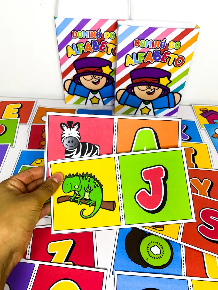 Dominó do Alfabeto – Jogo de Alfabetização Infantil — amostra 1: O Dominó do Alfabeto é um recurso pedagógico lúdico…