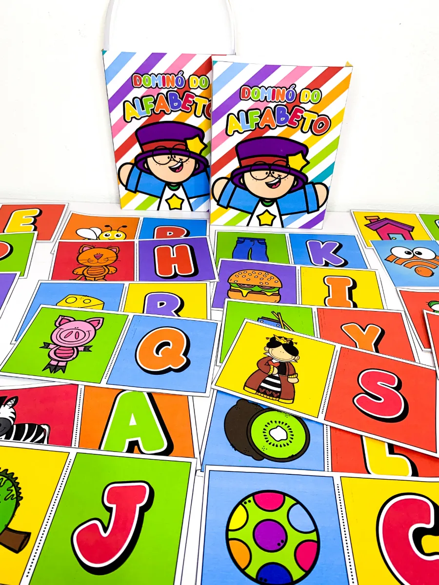Dominó do Alfabeto – Jogo de Alfabetização Infantil — amostra 4: O Dominó do Alfabeto é um recurso pedagógico lúdico…