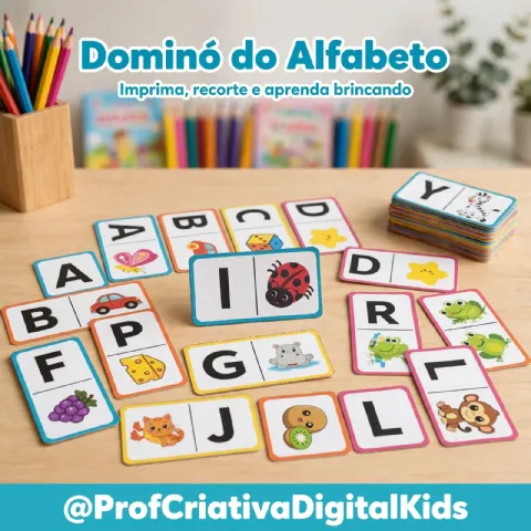 Dominó do Alfabeto - Recurso Pedagógico: Alfabetização — capa do material