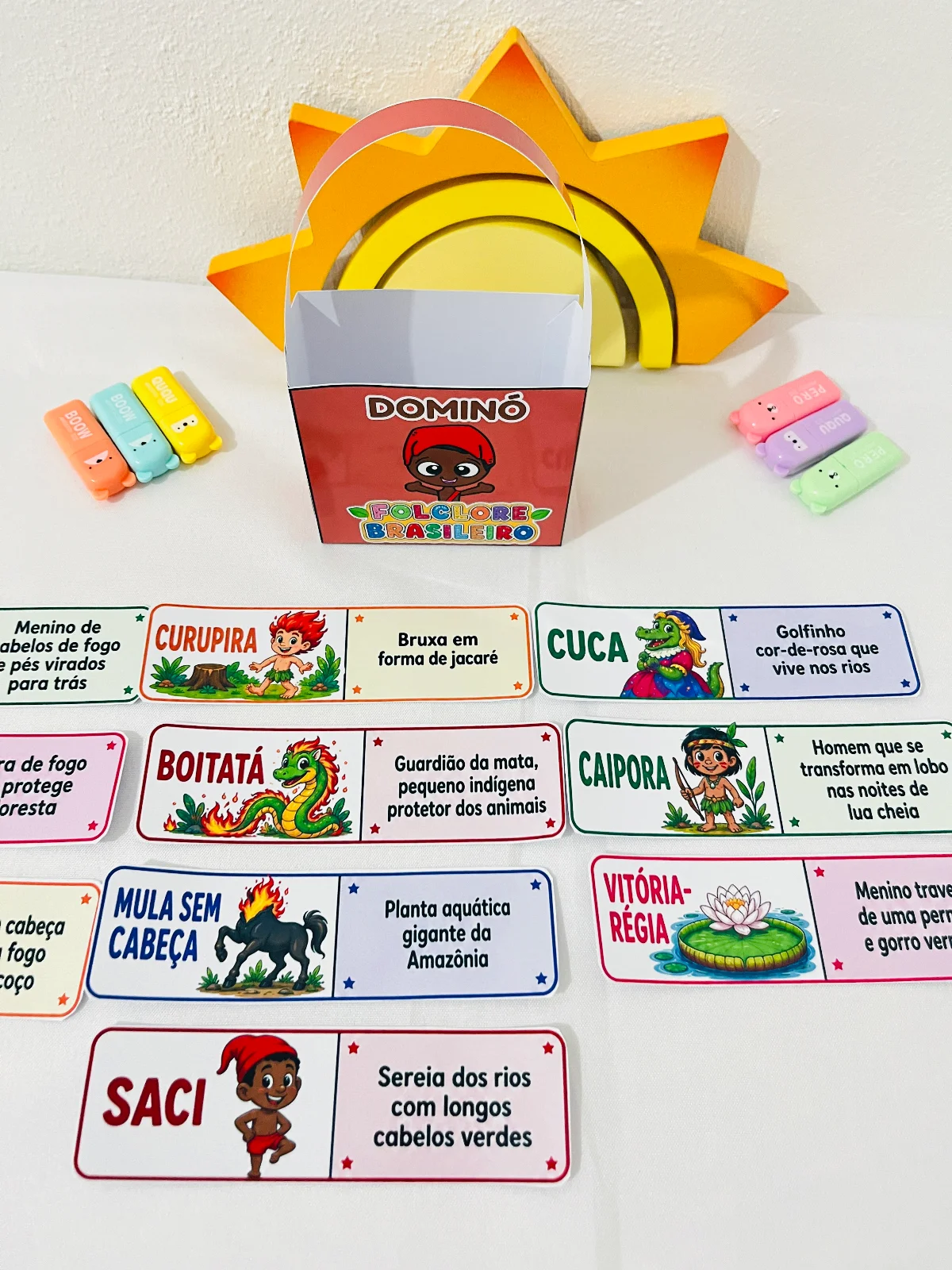 Dominó do Folclore em PDF | Jogo Pedagógico com Lendas Brasileiras para Imprimir — Alfabetização para Educação Infantil:…