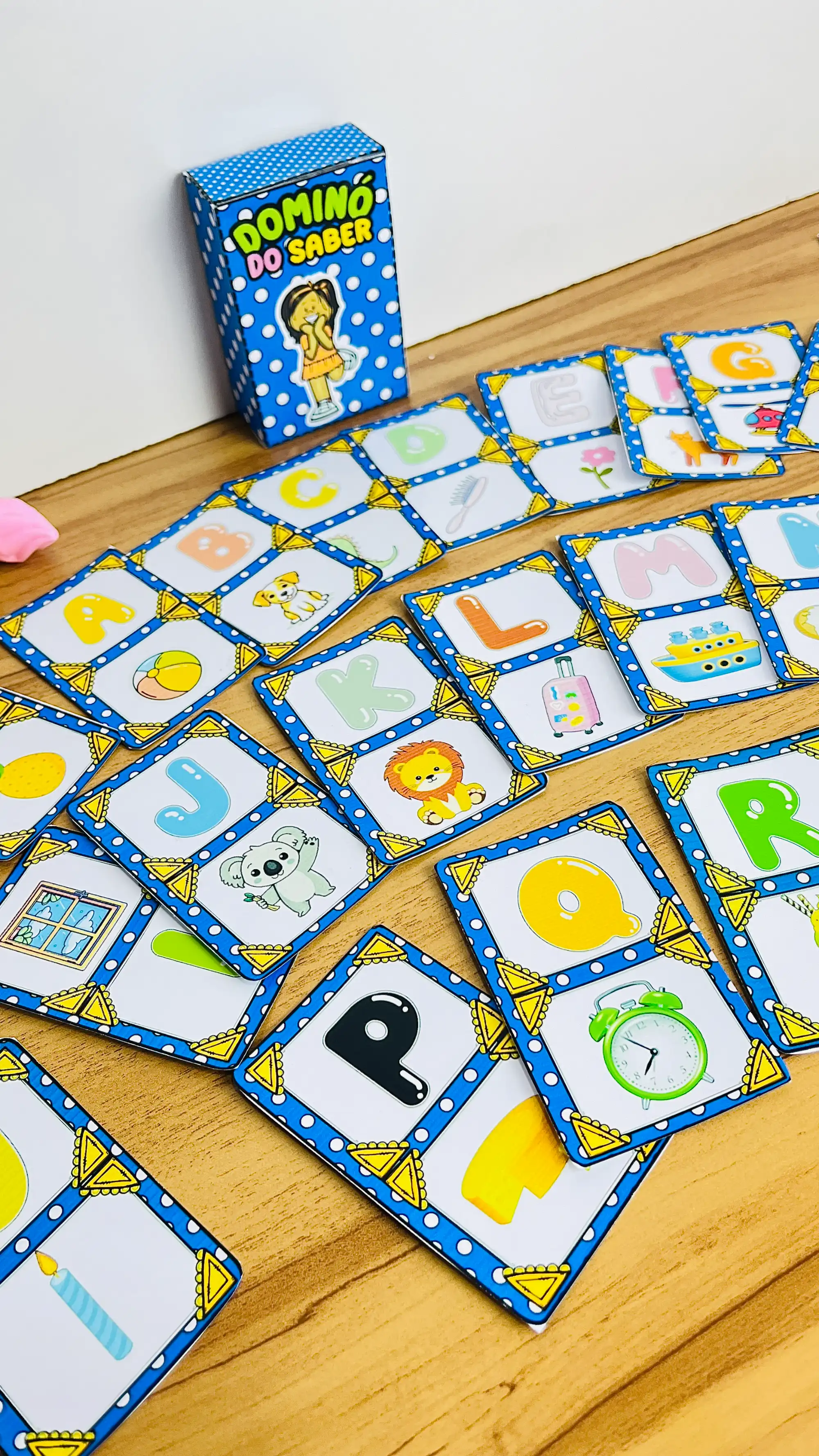 Dominó do Saber Jogo das Letras e Figuras para Alfabetização — Alfabetização para Educação Infantil: Dominó das Letras e…