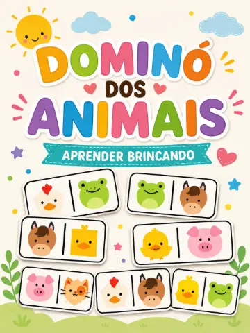 Dominó dos Animais – Material Gratuito em PDF — capa do material