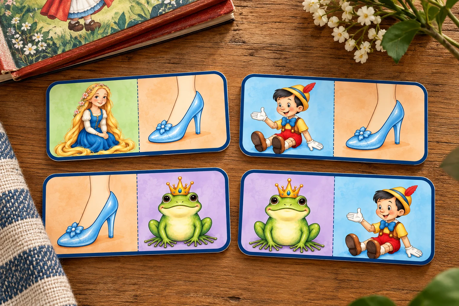 Dominó dos Contos Clássicos | Jogo Infantil para Imprimir — amostra 1: DOMINÓ DOS CONTOS CLÁSSICOS