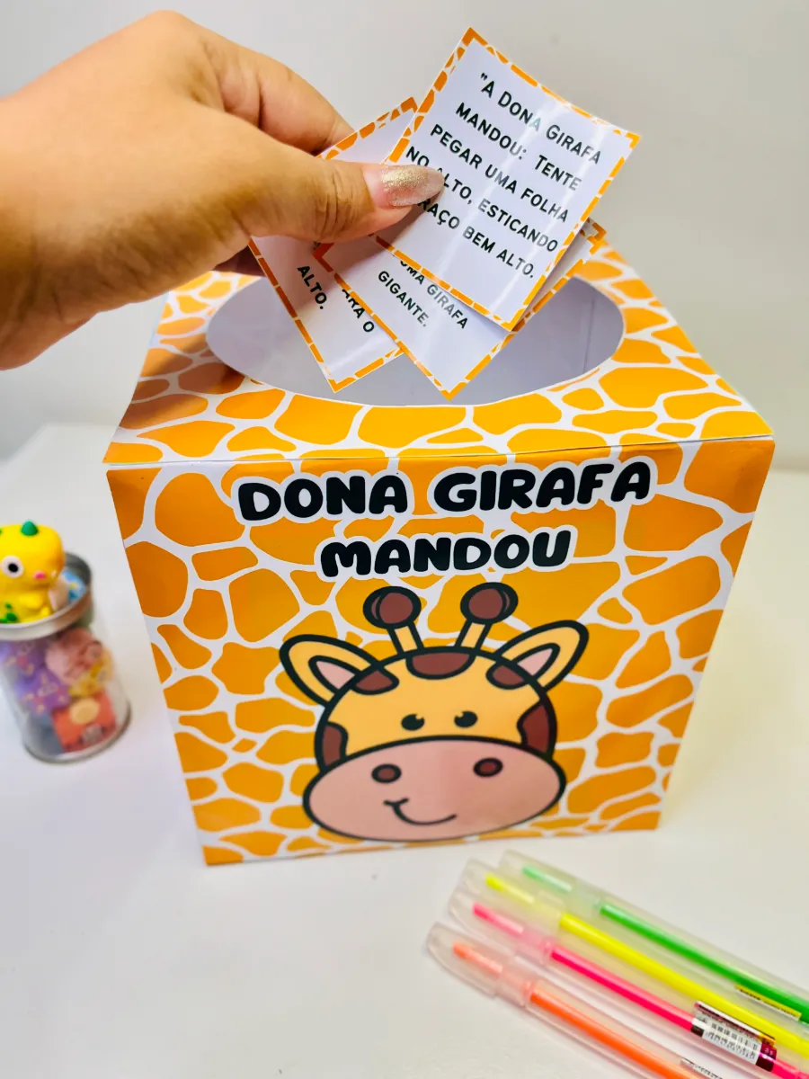 Dona Girafa Mandou – Dinâmica para Educação Infantil — amostra 4: Dinâmica lúdica com comandos de movimento inspirados na…