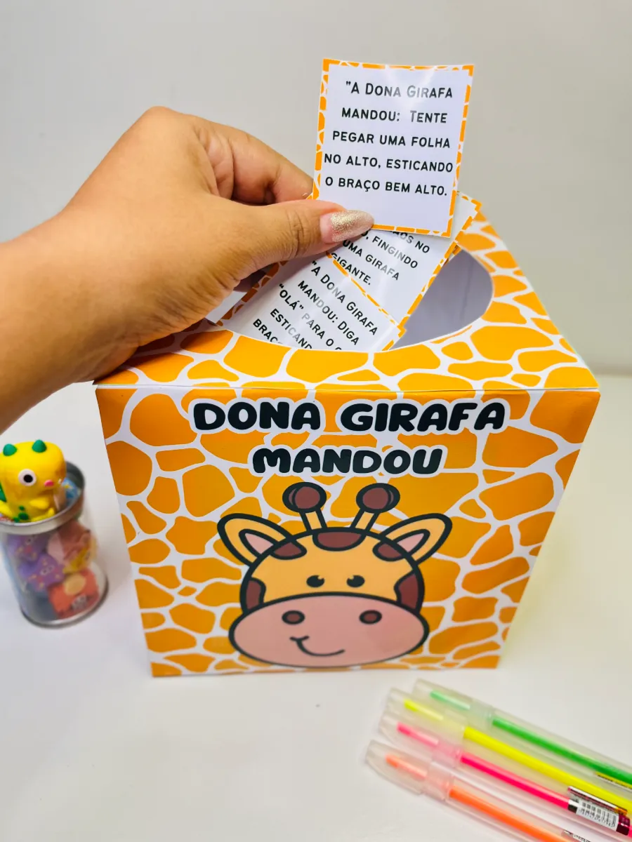 Dona Girafa Mandou – Dinâmica para Educação Infantil — Atividades para Todas as séries: Dinâmica lúdica com comandos de…