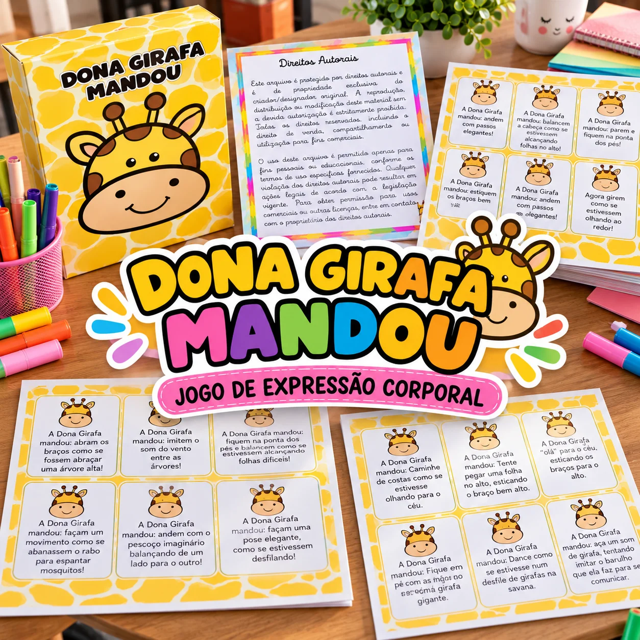 Dona Girafa Mandou – Jogo de Movimento e Recreação Infantil — capa do material