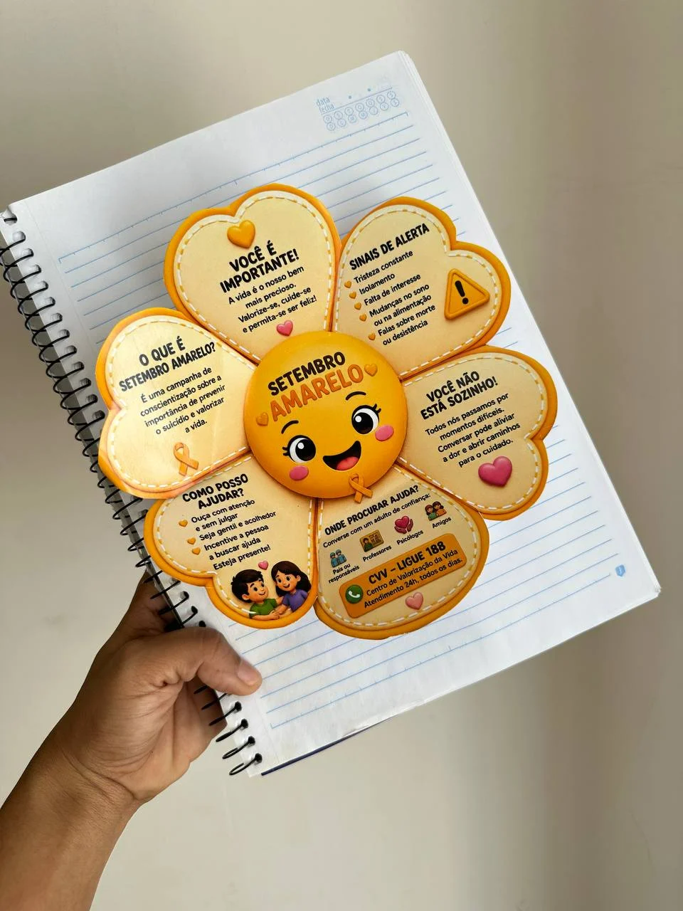 Duo - Atividades Setembro Amarelo – Material Pedagógico — amostra 2: Cuidar desde cedo também é uma forma de prevenção