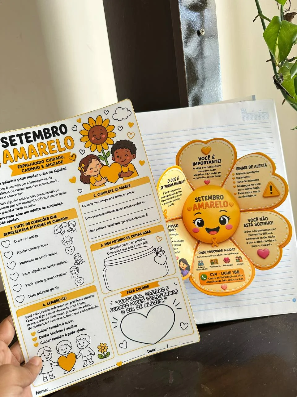 Duo - Atividades Setembro Amarelo – Material Pedagógico — amostra 6: Cuidar desde cedo também é uma forma de prevenção