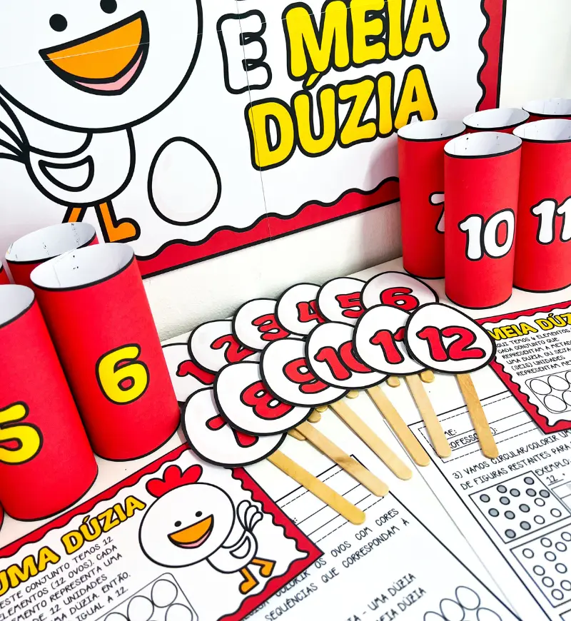 Dúzia e Meia Dúzia: Kit de Matemática em PDF para Imprimir — amostra 2: O que vem no material