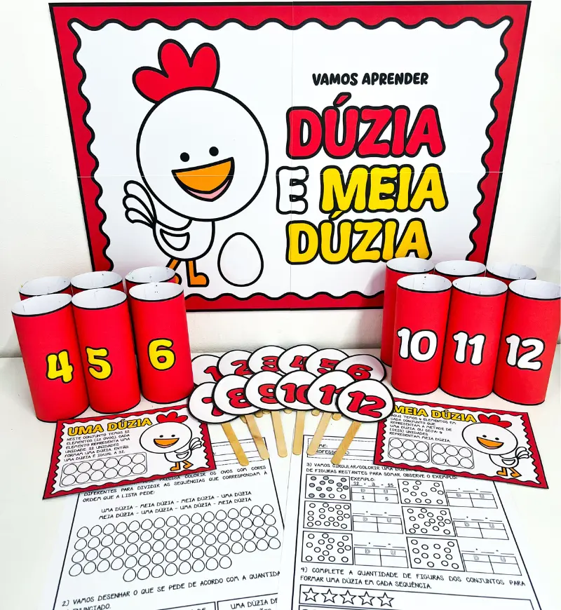 Dúzia e Meia Dúzia: Kit de Matemática em PDF para Imprimir — capa do material