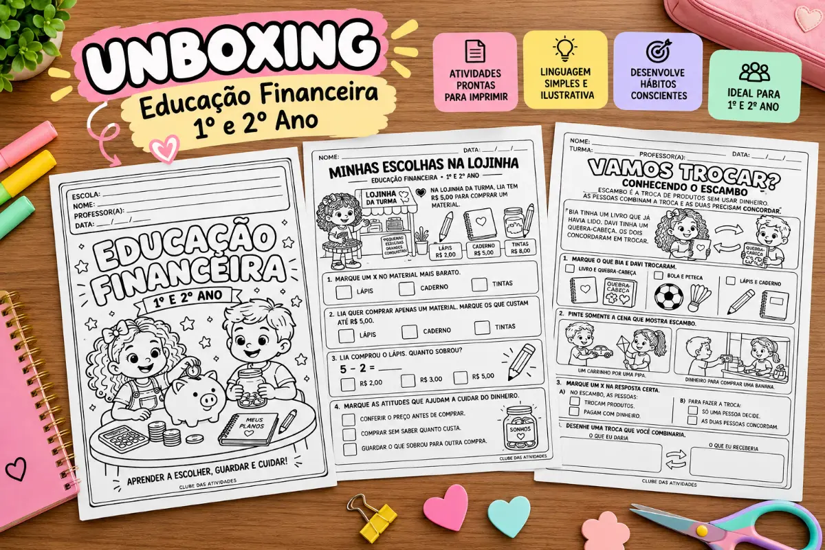 Educação Financeira Divertida Atividades para o 1º e 2º Ano — Atividades para 2º ano: Educação Financeira para o 1º e 2º ano