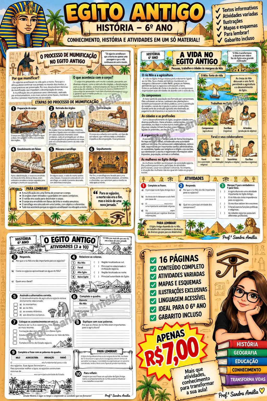 Egito Antigo – Material Pedagógico Digital — História para Fundamental II (6º–9º): Material de História – Egito Antigo | 6º…