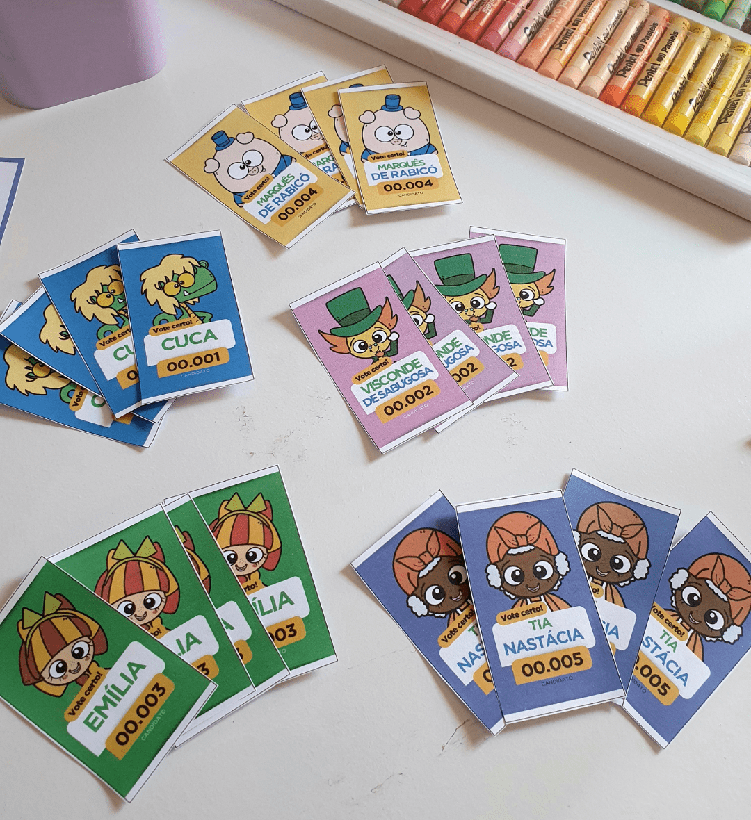 Eleições no Sítio: kit de votação para Educação Infantil e Fund I — amostra 2: O que vem no material