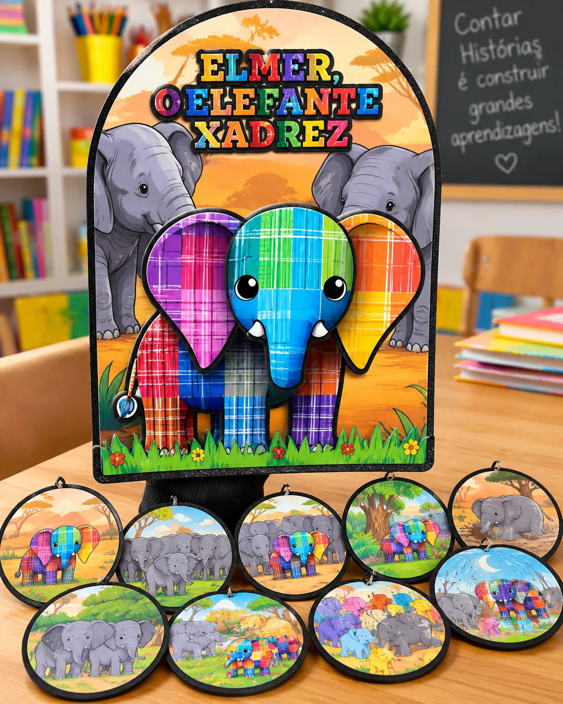 Elmer, o Elefante - kit luva e fichas para conto e reconto de historia — amostra 1: 🐘 KIT ELMER, O ELEFANTE XADREZ – LUVA… Elmer, o Elefante - kit luva e fichas para conto e reconto de historia — amostra 1: 🐘 KIT ELMER, O ELEFANTE XADREZ – LUVA…