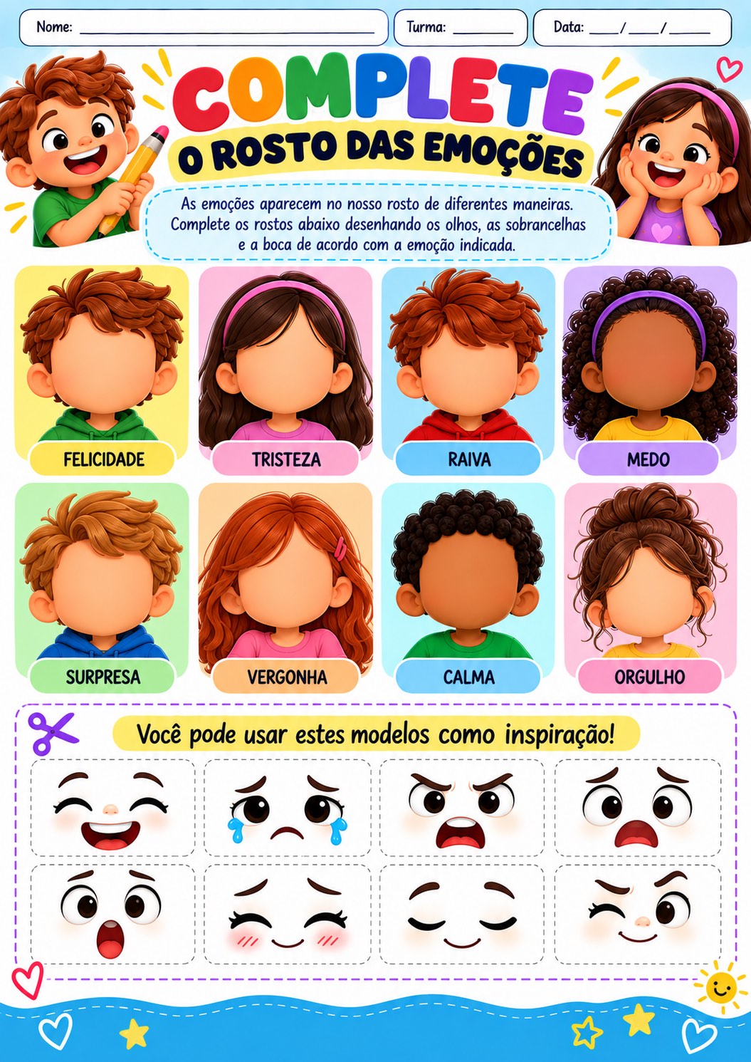 Emoções em Ação: 5 Atividades sobre Emoções + Certificado — amostra 6: Atividades sobre emoções para Fundamental 1, prontas… Emoções em Ação: 5 Atividades sobre Emoções + Certificado — amostra 6: Atividades sobre emoções para Fundamental 1, prontas…