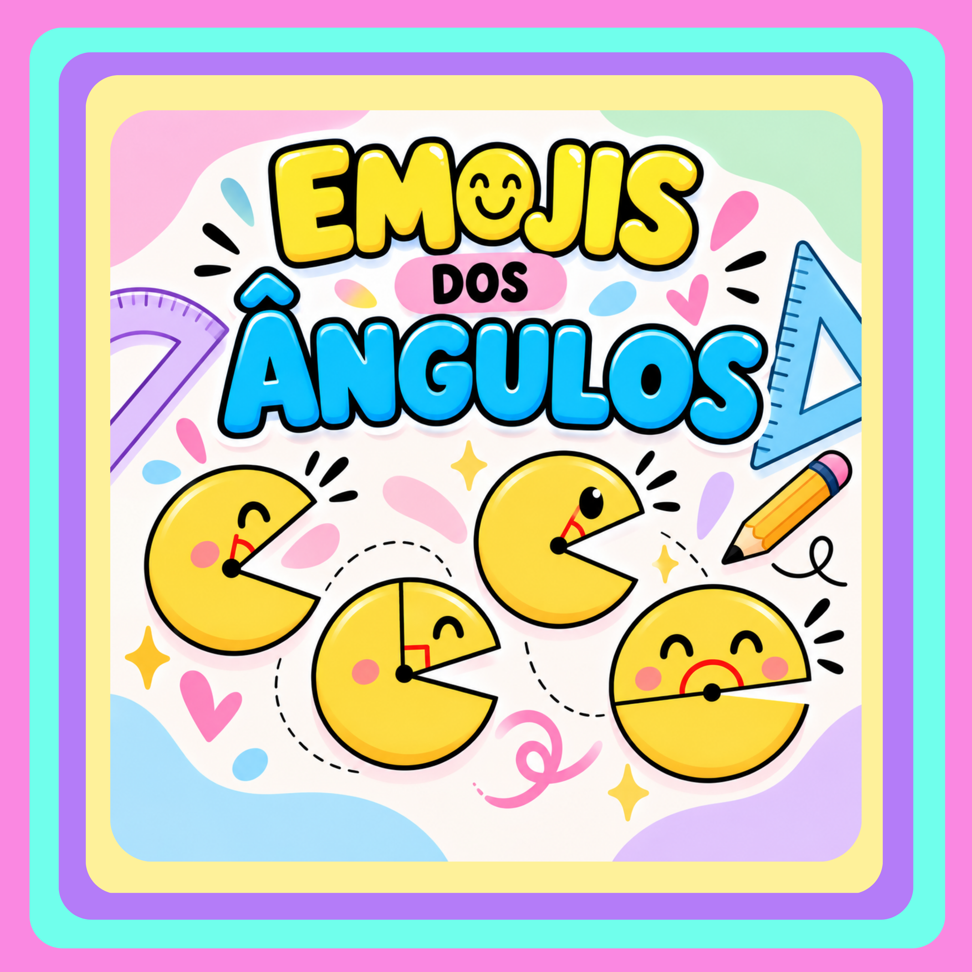 EMOJIS DOS ÂNGULOS – Matemática , 3º, 4º e 5º Ano — capa do material