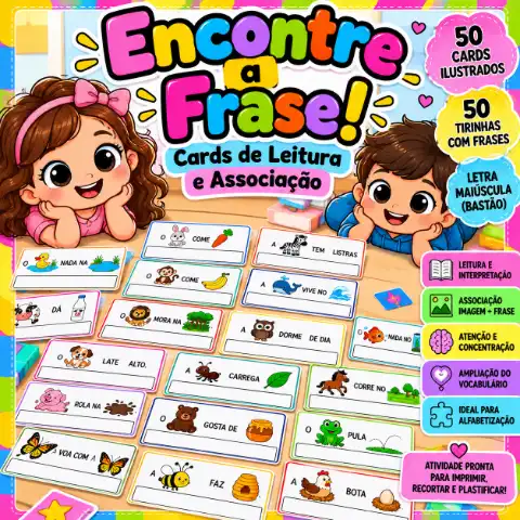 Encontre a Frase – Atividade de Leitura e Alfabetização — capa do material