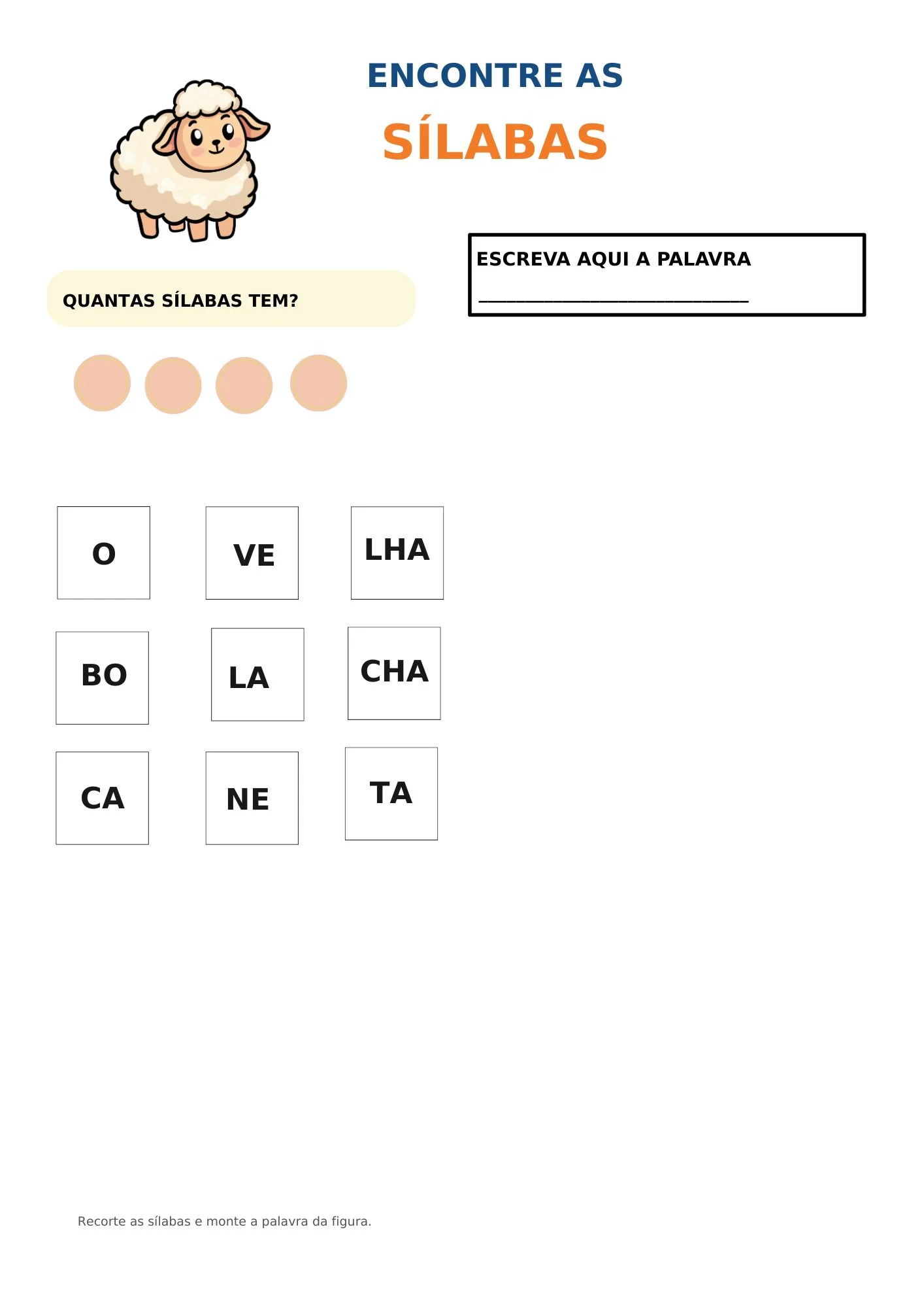 Encontre a Sílaba: Atividade de Alfabetização Lúdica para Imprimir — amostra 2: Kit de alfabetização "Encontre as Sílabas"…