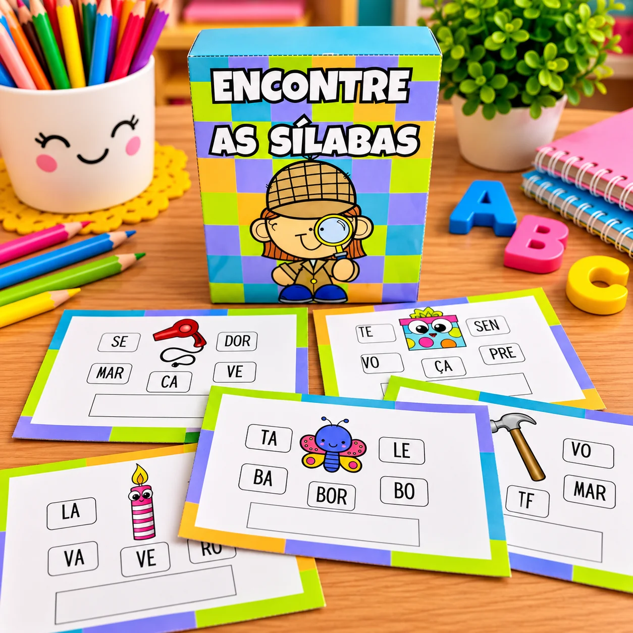 Encontre as Sílabas Corretas – Atividade de Alfabetização — amostra 2: Atividade Encontre as Sílabas Corretas para formar…