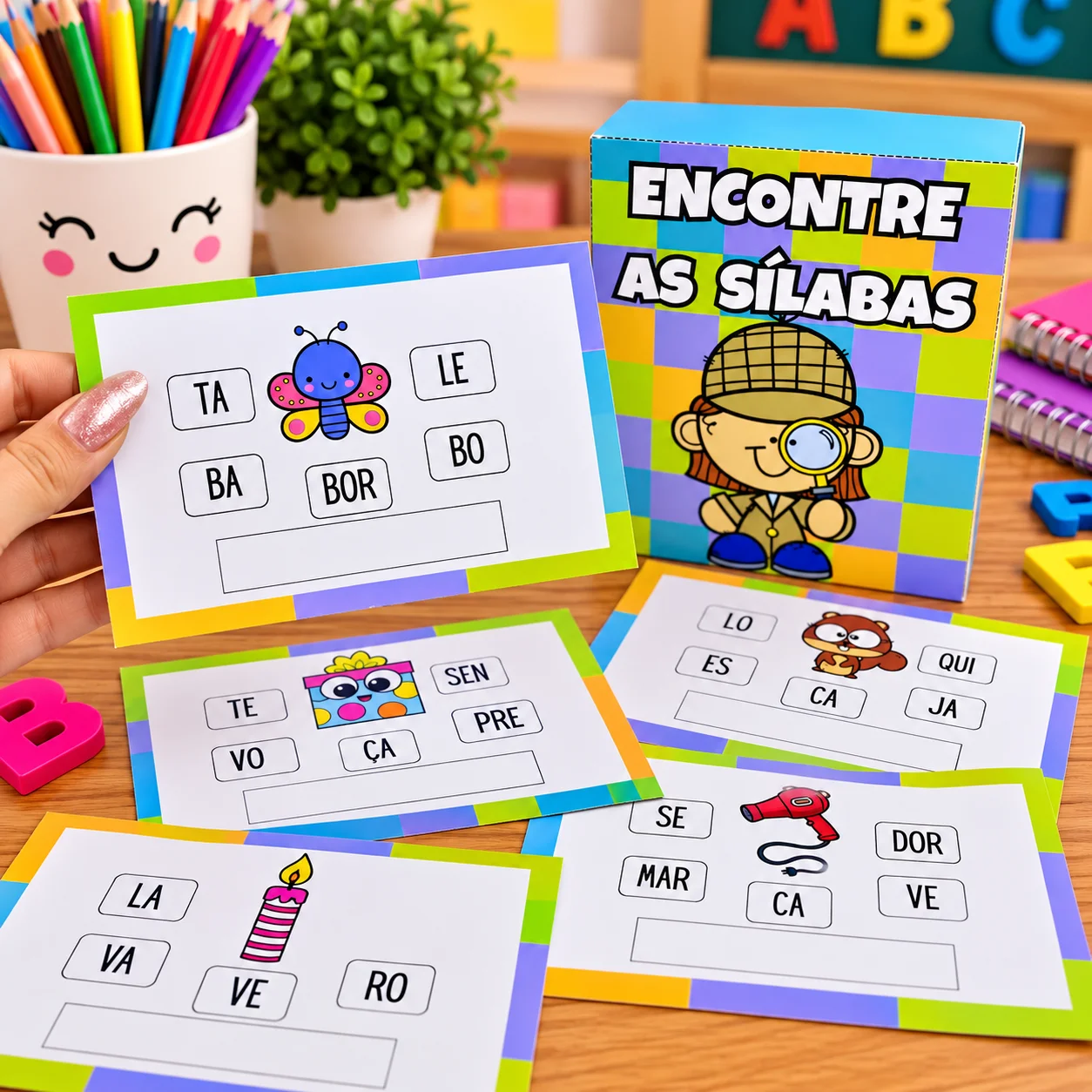 Encontre as Sílabas Corretas – Atividade de Alfabetização — amostra 3: Atividade Encontre as Sílabas Corretas para formar…