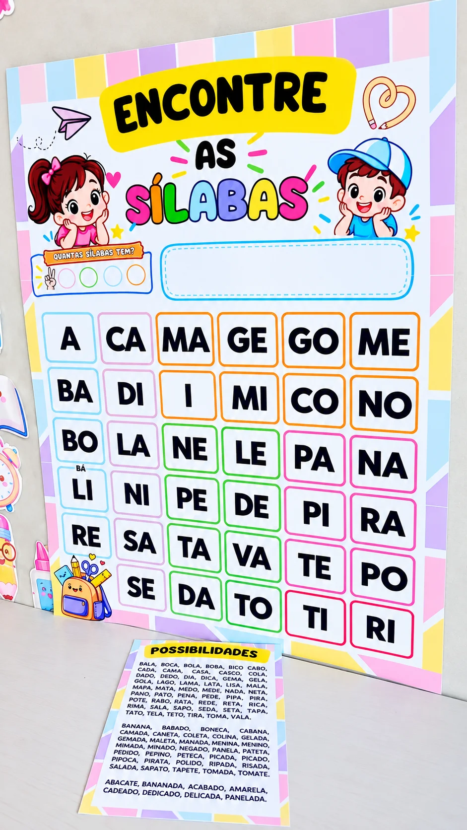 ENCONTRE AS SÍLABAS – RECURSO INTERATIVO DE ALFABETIZAÇÃO — capa do material