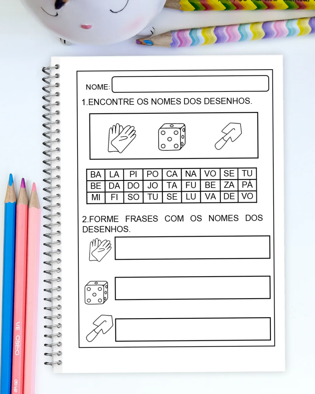 Encontre os Nomes e Forme Frases – Alfabetização -Caça palavras — amostra 7: Atividades de alfabetização para encontrar…