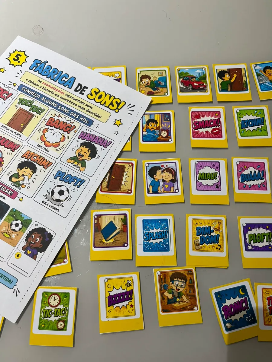 ENCONTRE OS PARES – IMAGENS E ONOMATOPEIAS/2º e 3º ano — amostra 7: Uma atividade lúdica e criativa que une associação de…