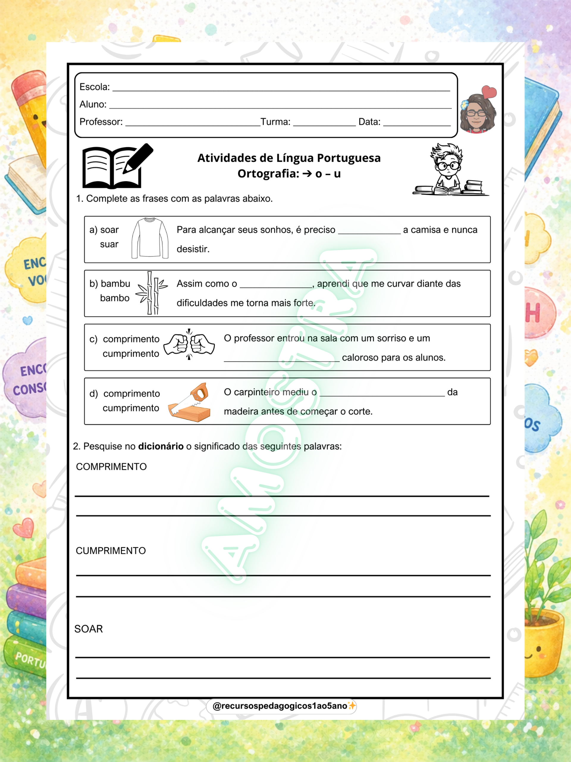 Encontros vocálicos, consonantais e dígrafos 3º ao 5º ano – PDF para Imprimir — amostra 6: Encontros vocálicos,…