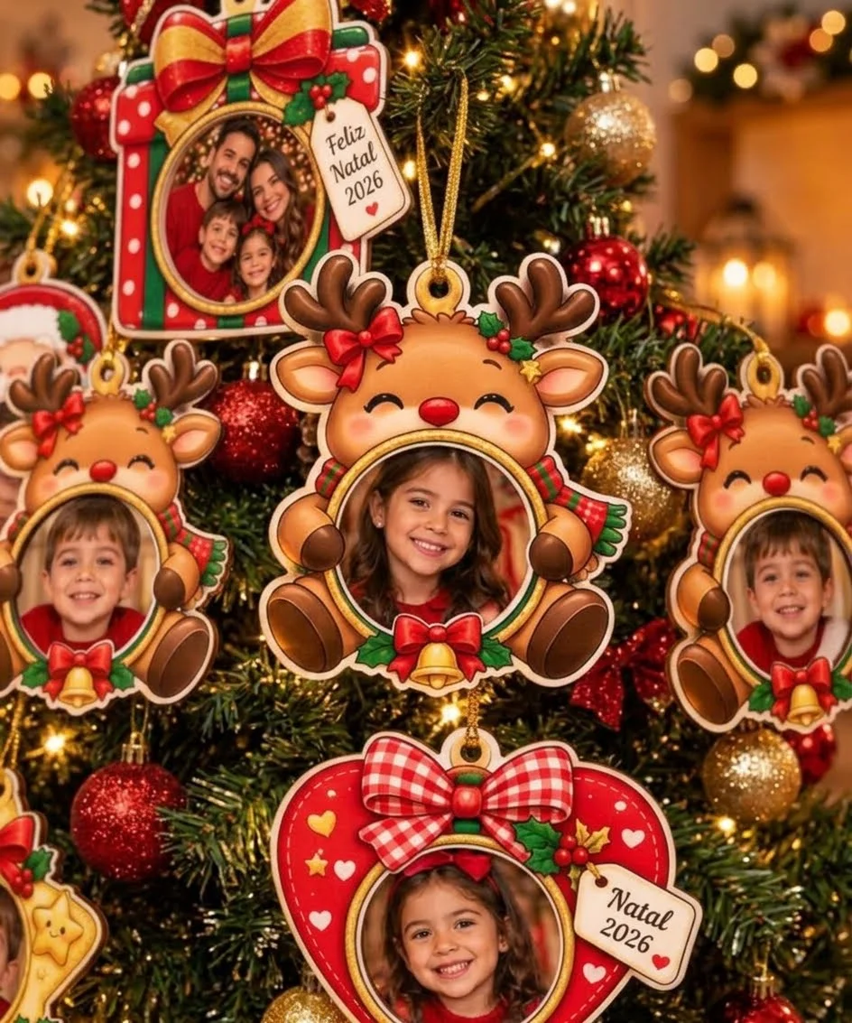ENFEITES NATALINOS PORTA-FOTO / Decoração — amostra 3: 🎄 Uma decoração que guarda uma memória para sempre