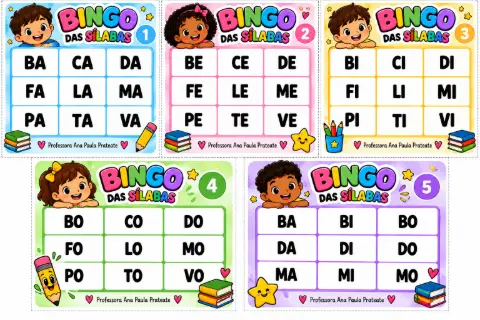 ENSINO FUNDAMENTAL 1º E 2º ANO BINGO DAS SÍLABAS — amostra 2: O Bingo das Sílabas é um jogo educativo e lúdico criado para… ENSINO FUNDAMENTAL 1º E 2º ANO BINGO DAS SÍLABAS — amostra 2: O Bingo das Sílabas é um jogo educativo e lúdico criado para…