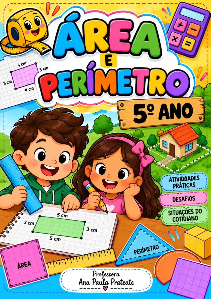 ENSINO FUNDAMENTAL APOSTILA ÀREA E PERÍMETO 5º ANO — Atividades para 5º ano: A área é a medida da superfície interna de uma…
