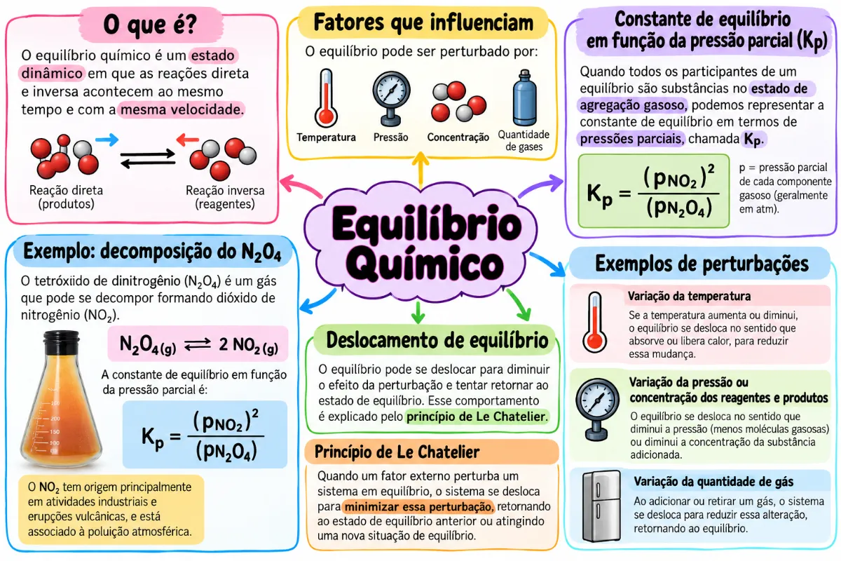 Equilíbrio químico — Atividades para Ensino Médio: Atividades - mapa mental