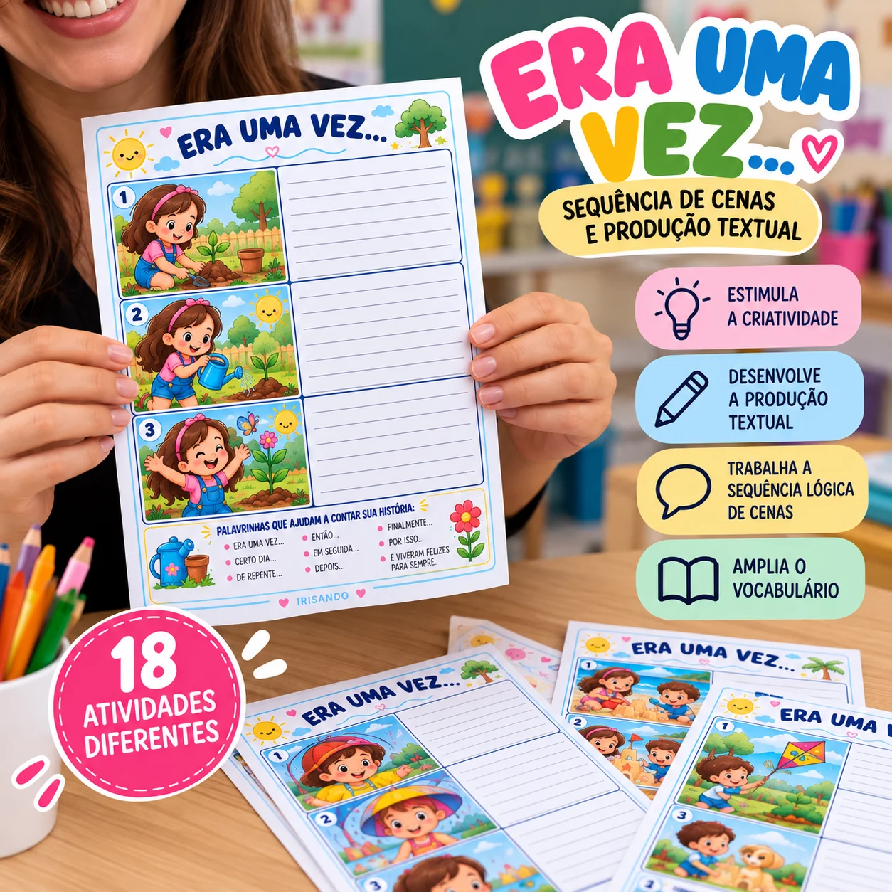 Era Uma Vez – Sequência de Cenas e Produção Textual — amostra 2: O material Era Uma Vez foi desenvolvido para estimular a…