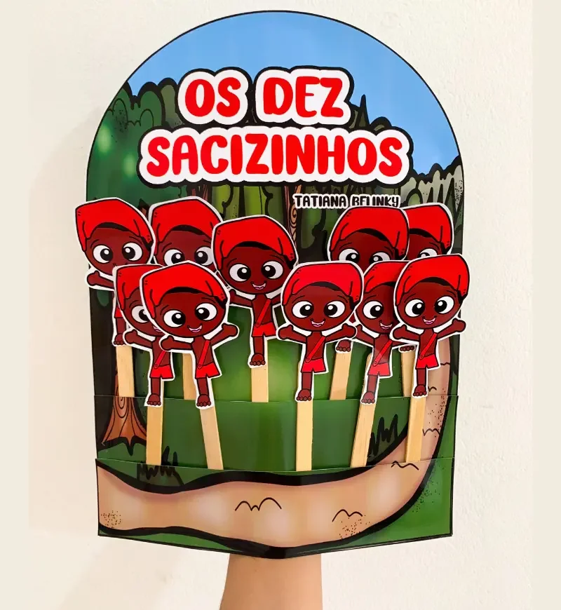 Eram Dez os Sacizinhos em PDF | História na Luva — amostra 3: Eram Dez os Sacizinhos em PDF, uma luva interativa para…