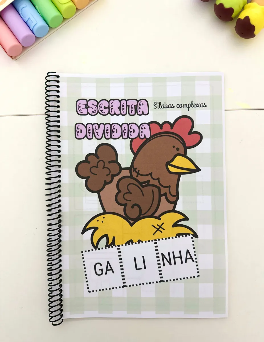 Escrita Dividida: Sílabas Complexas para Alfabetização — Atividades para 2º ano: 17 páginas para escrever palavras e…