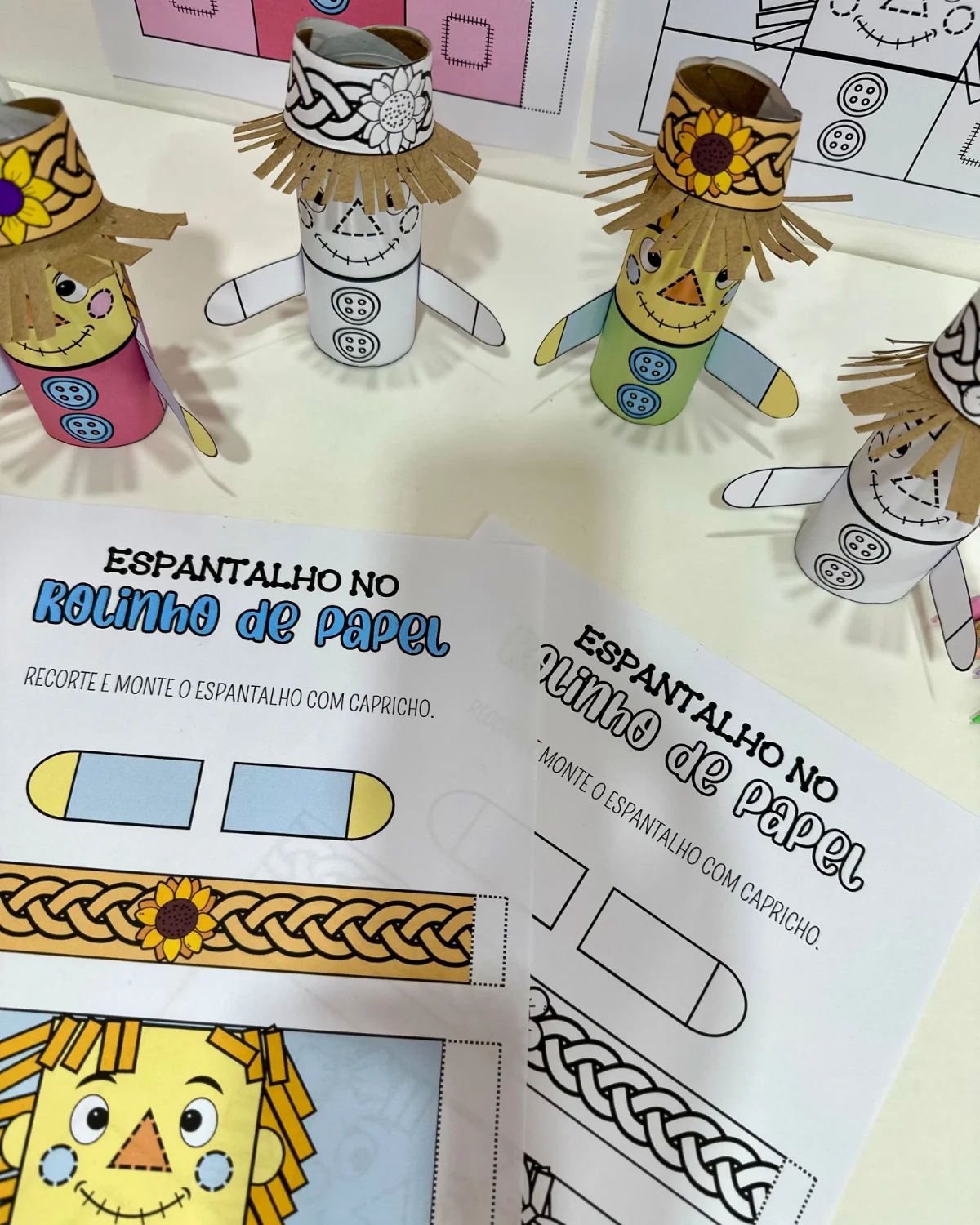 Espantalho no Rolinho de Papel Higiênico – Festa Junina — amostra 6: Atividade de Festa Junina com espantalho no rolinho de…