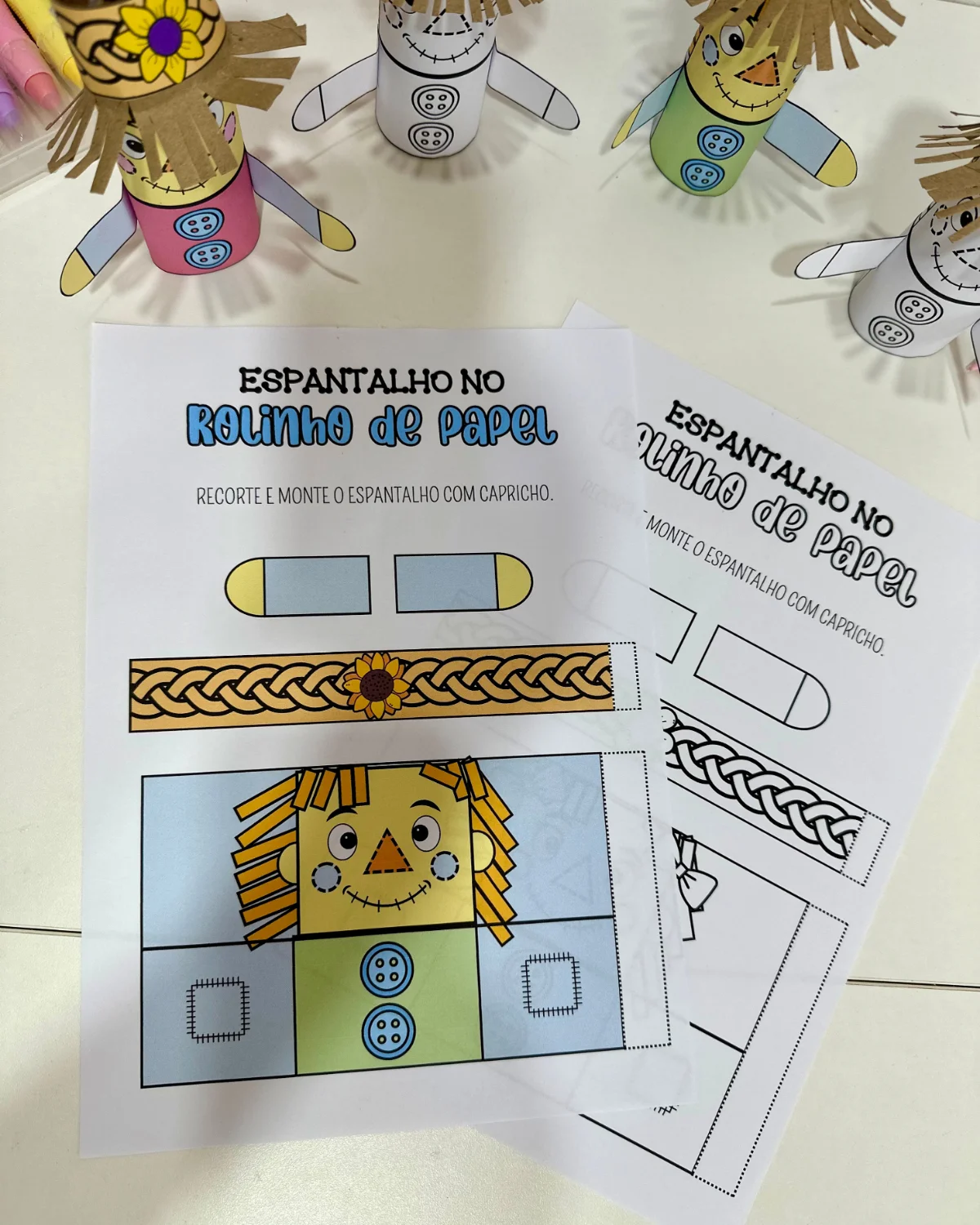 Espantalho no Rolinho de Papel Higiênico – Festa Junina — amostra 7: Atividade de Festa Junina com espantalho no rolinho de…