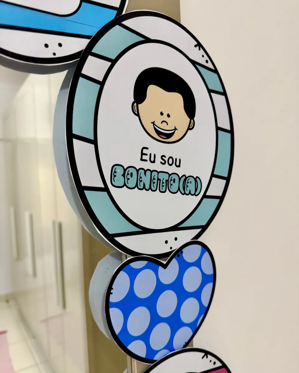 Espelho das Afirmações para Educação Infantil e Anos Iniciais — amostra 1: O material vai ilustrado e ampliado, facilitando…