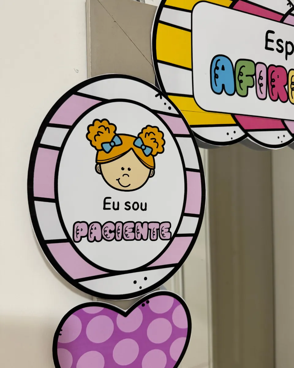 Espelho das Afirmações para Educação Infantil e Anos Iniciais — amostra 4: O material vai ilustrado e ampliado, facilitando…