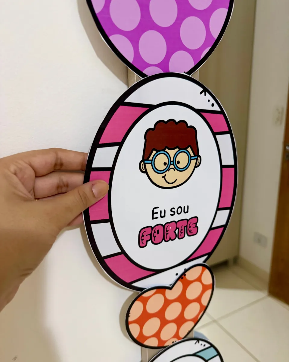 Espelho das Afirmações para Educação Infantil e Anos Iniciais — amostra 7: O material vai ilustrado e ampliado, facilitando…