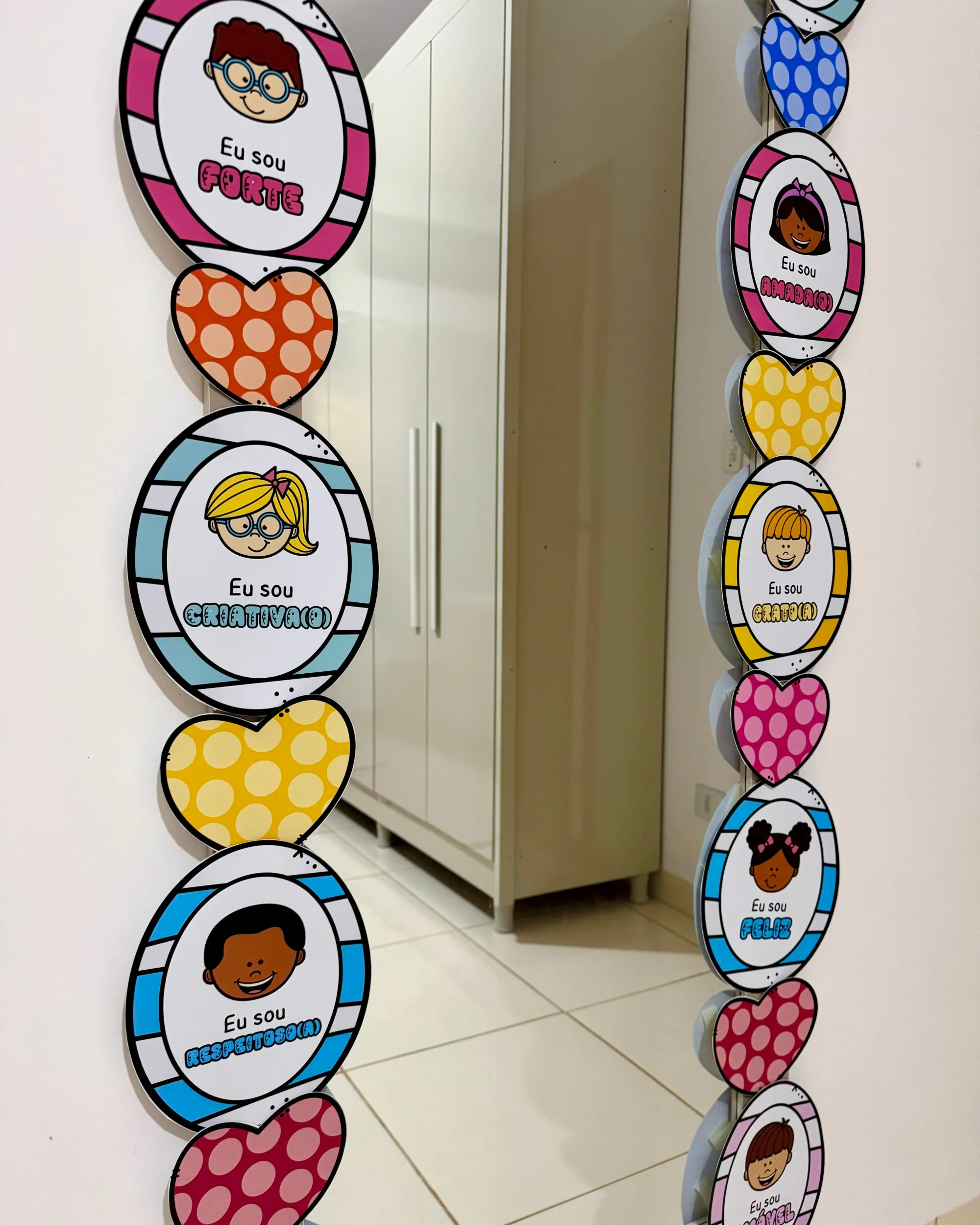Espelho das Afirmações para Educação Infantil e Anos Iniciais — amostra 2: O material vai ilustrado e ampliado, facilitando…